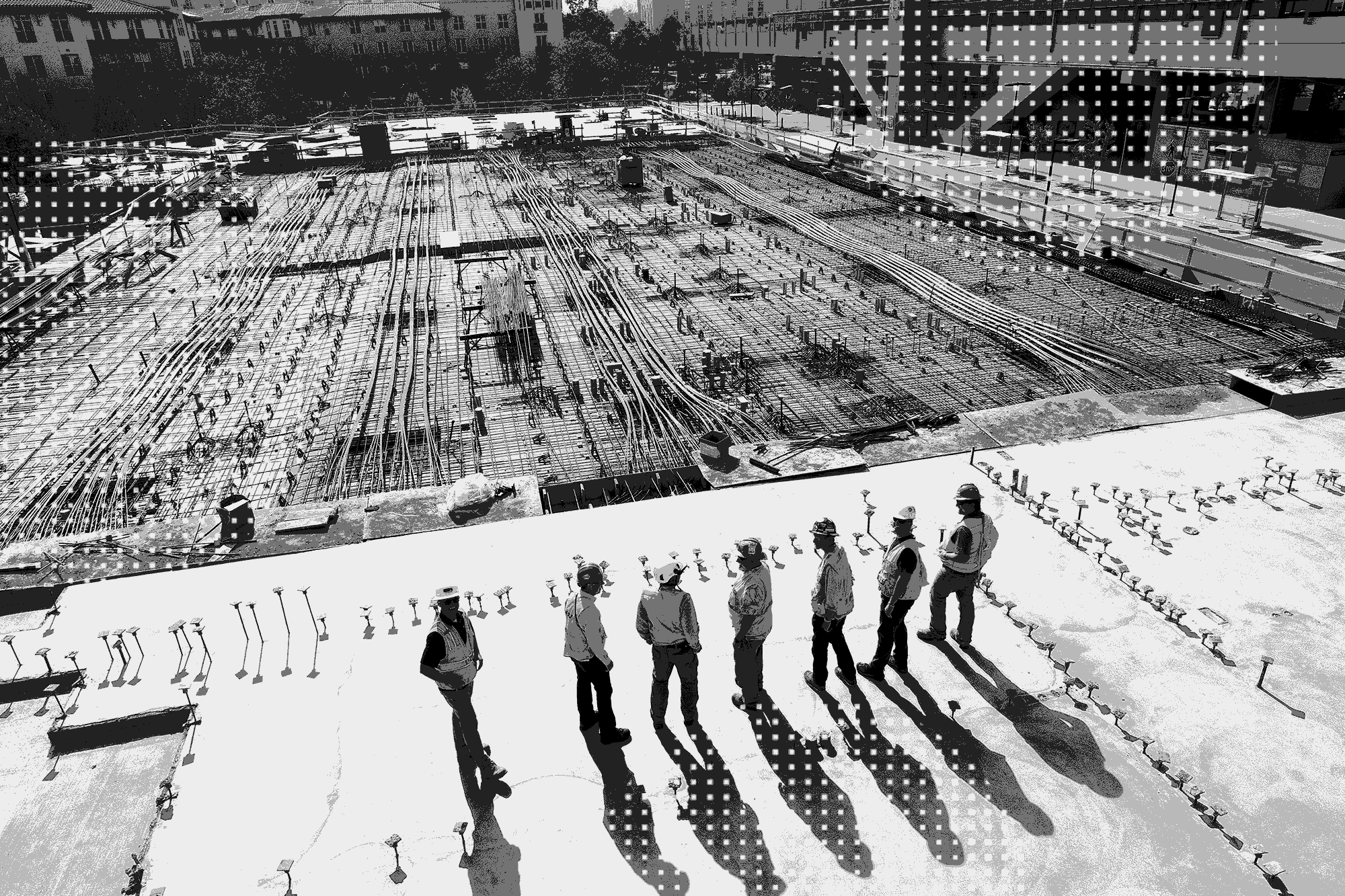 Ouvriers sur un chantier